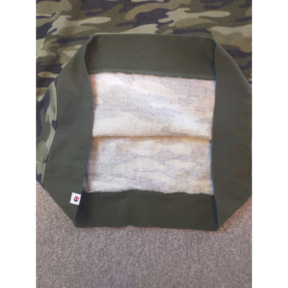 Strongside Mens Camo Fleece Hoodie Sweatshirt Green Camouflage Pullover  2XL - Picture 2 of 10